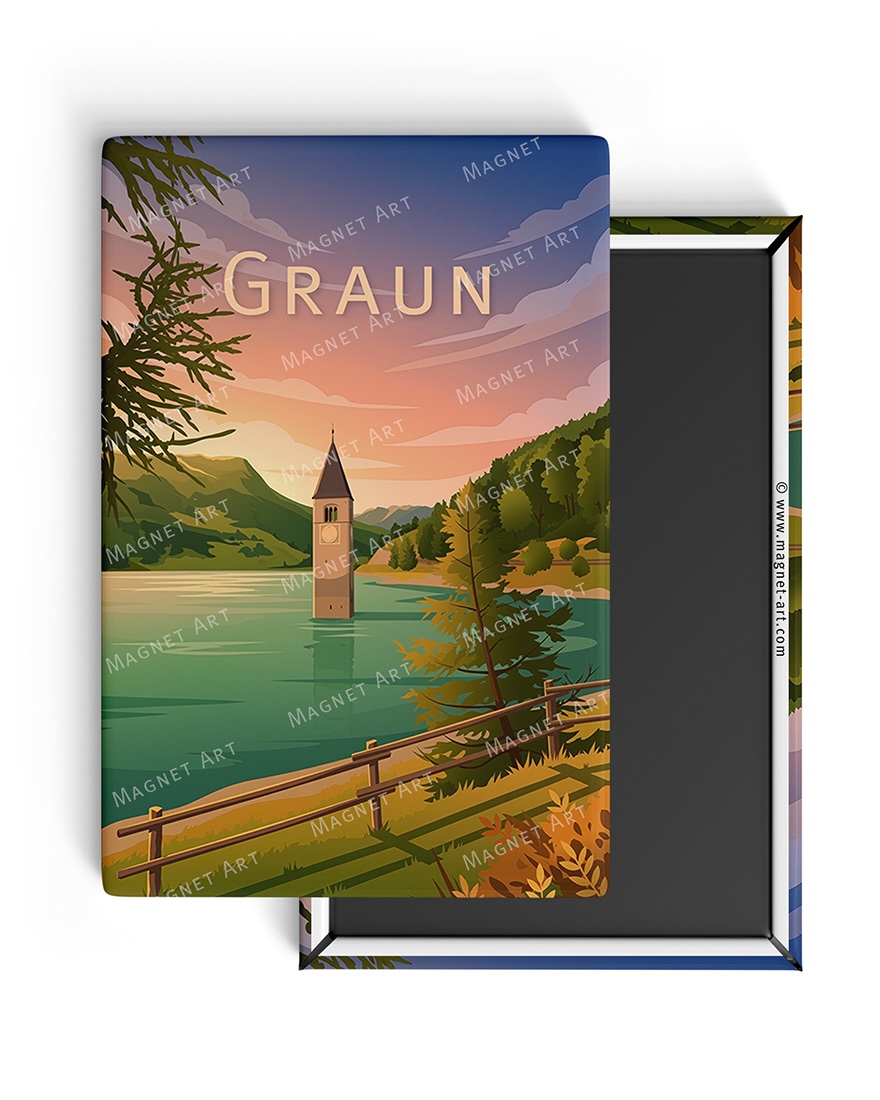 Minimalistischer, runder Kreis-Magnet.