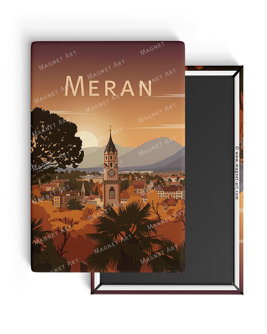 Minimalistischer Magnet mit Dreiecks-Design.